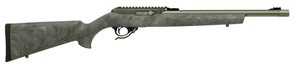 Product image of the right side of the MATTE OLIVE DRAB X-RING RIFLE / HOGUE STOCK / GHILLIE GREEN