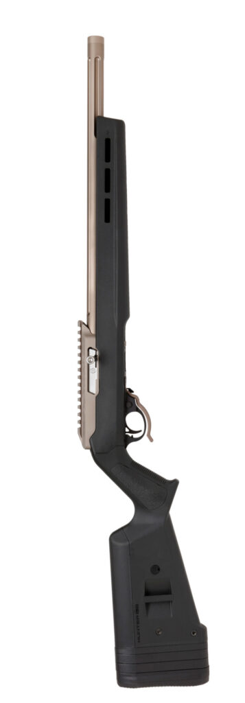 Vertical image of the right side of the QUICKSAND X-RING VR® RIFLE / .22LR / HUNTER STOCK / BLACK