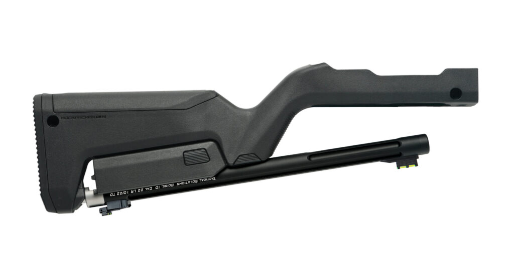 Right side product image of the MATTE BLACK X-RING TAKEDOWN BARREL W/ MAGPUL® X-22 BACKPACKER STOCK / BLACK