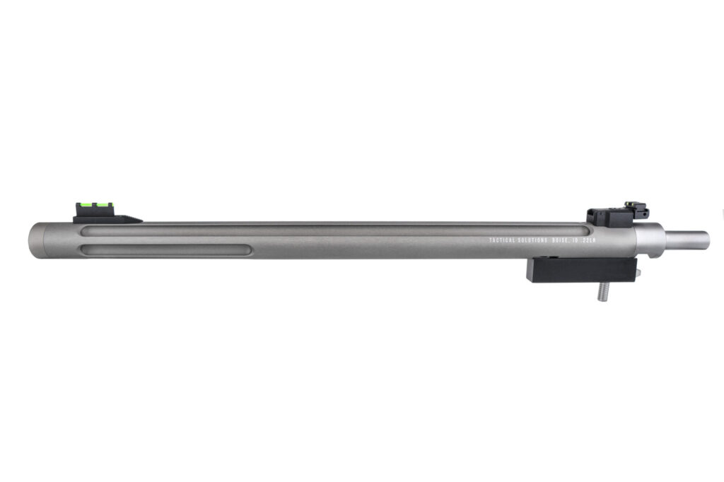 Left side product image of the GUN METAL GRAY X-RING TAKEDOWN BARREL FOR RUGER® 10/22 TAKEDOWN® RIFLES
