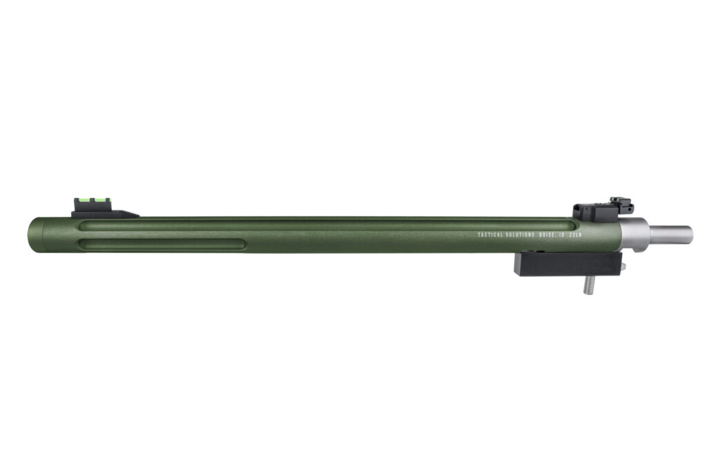 Left side product image of the MATTE OLIVE DRAB X-RING TAKEDOWN BARREL FOR RUGER® 10/22 TAKEDOWN® RIFLES