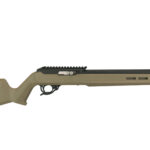 Product image of the MATTE BLACK INTEGRALLY SUPPRESSED X-RING RIFLE / HUNTER STOCK / FDE