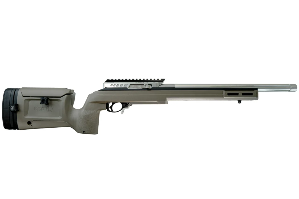 Product image of the X-RING VR Gen2 Precision Rifle - KRG FDE Stock with Silver